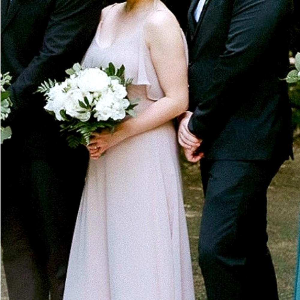Taupe bridesmaid dress